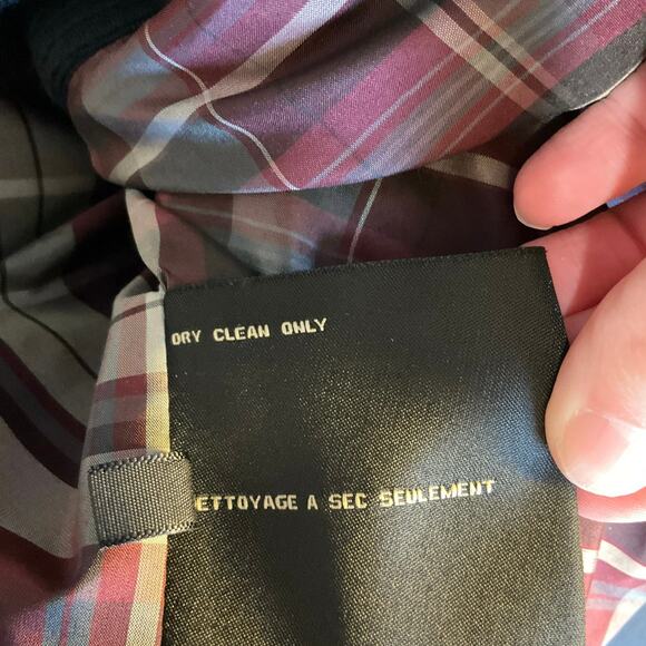 Cole Haan Navy Wool Blend Coat Men’s XL Zip Front Overcoat Lined Classic - Picture 6 of 9